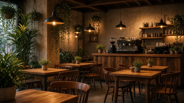 Cafe interior photo used on the Ember & Oat sample site